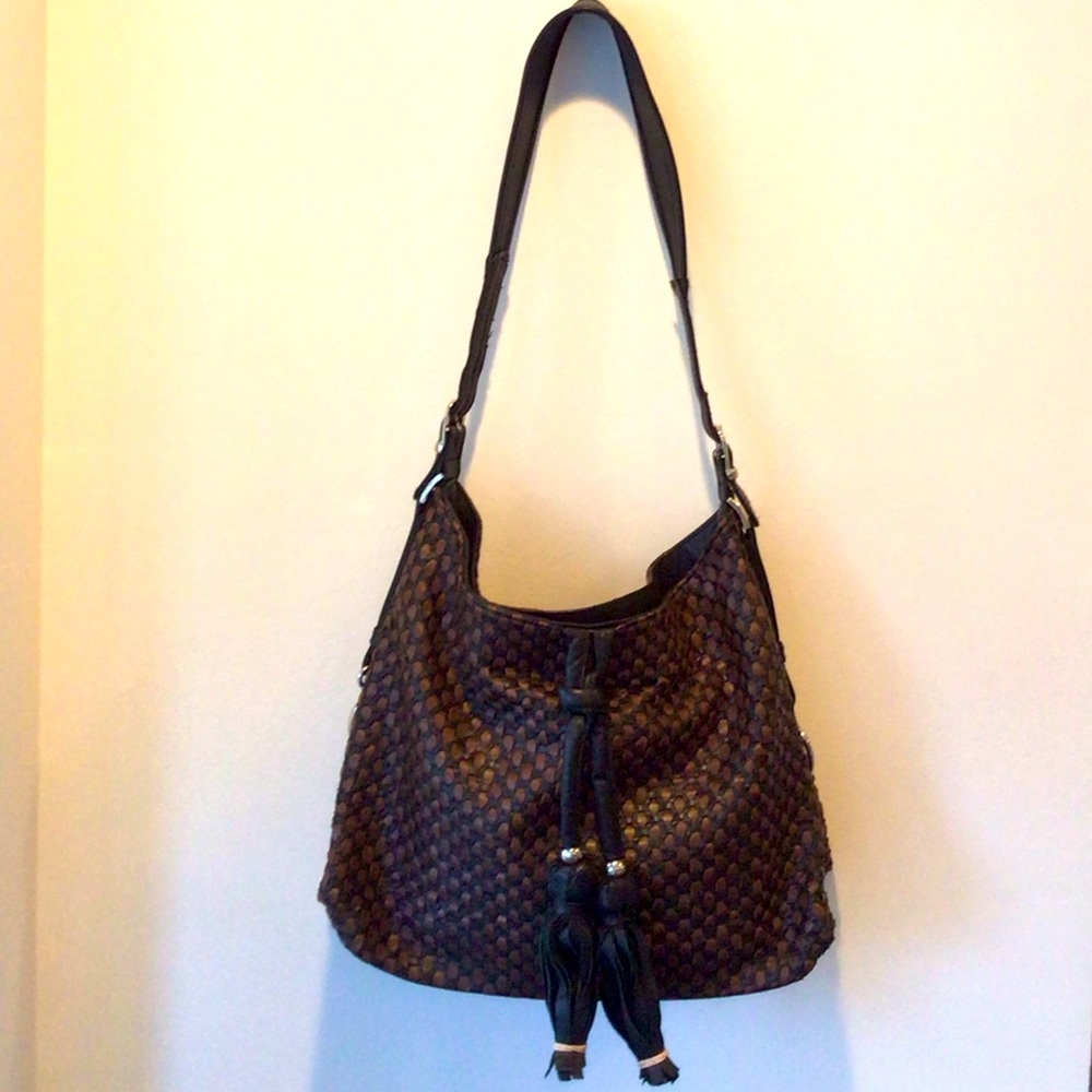 Alain De France genuine leather shoulder bag
